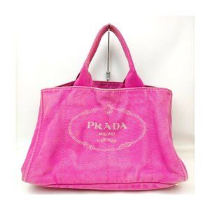 Prada Hand Bag Canapa Pinks Canvas